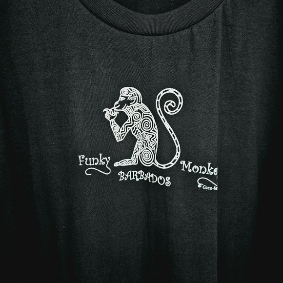 York Funky Monkey CocoNuts Barbados TShirt XXL Black White Graphic Cotton Unisex - Picture 4 of 7